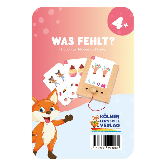 Kartensatz "Was fehlt 4+" für den Lochkasten (ab 4 Jahren)