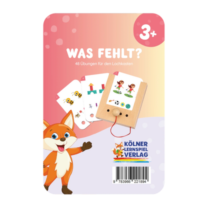 Kartensatz "Was fehlt 3+" für den Lochkasten (ab 3 Jahren)
