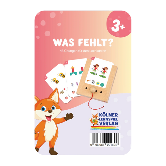 Kartensatz "Was fehlt 3+" für den Lochkasten (ab 3 Jahren)