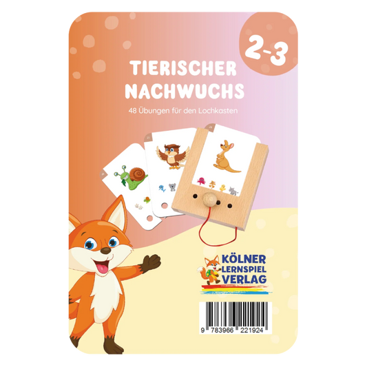 Kartensatz "Tierischer Nachwuchs" für den Lochkasten (ab 2-3 Jahren)
