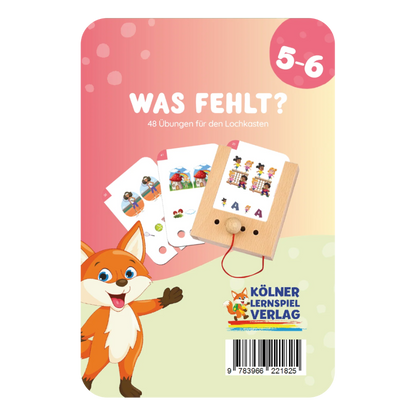 Kartensatz "Was fehlt 5-6+" für den Lochkasten (ab 5-6 Jahren)