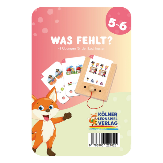 Kartensatz "Was fehlt 5-6+" für den Lochkasten (ab 5-6 Jahren)