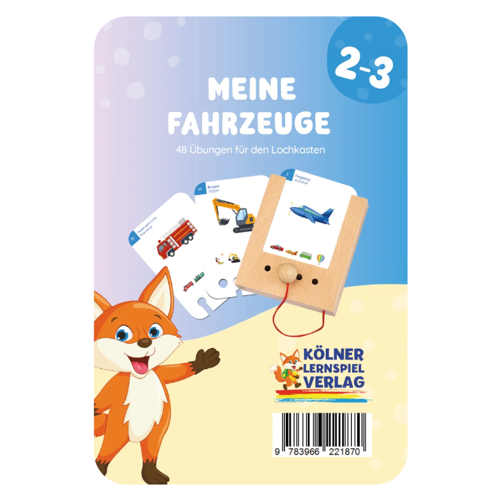 Kartensatz "Meine Fahrzeuge" für den Lochkasten (ab 2-3 Jahren)