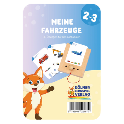 Kartensatz "Meine Fahrzeuge" für den Lochkasten (ab 2-3 Jahren)