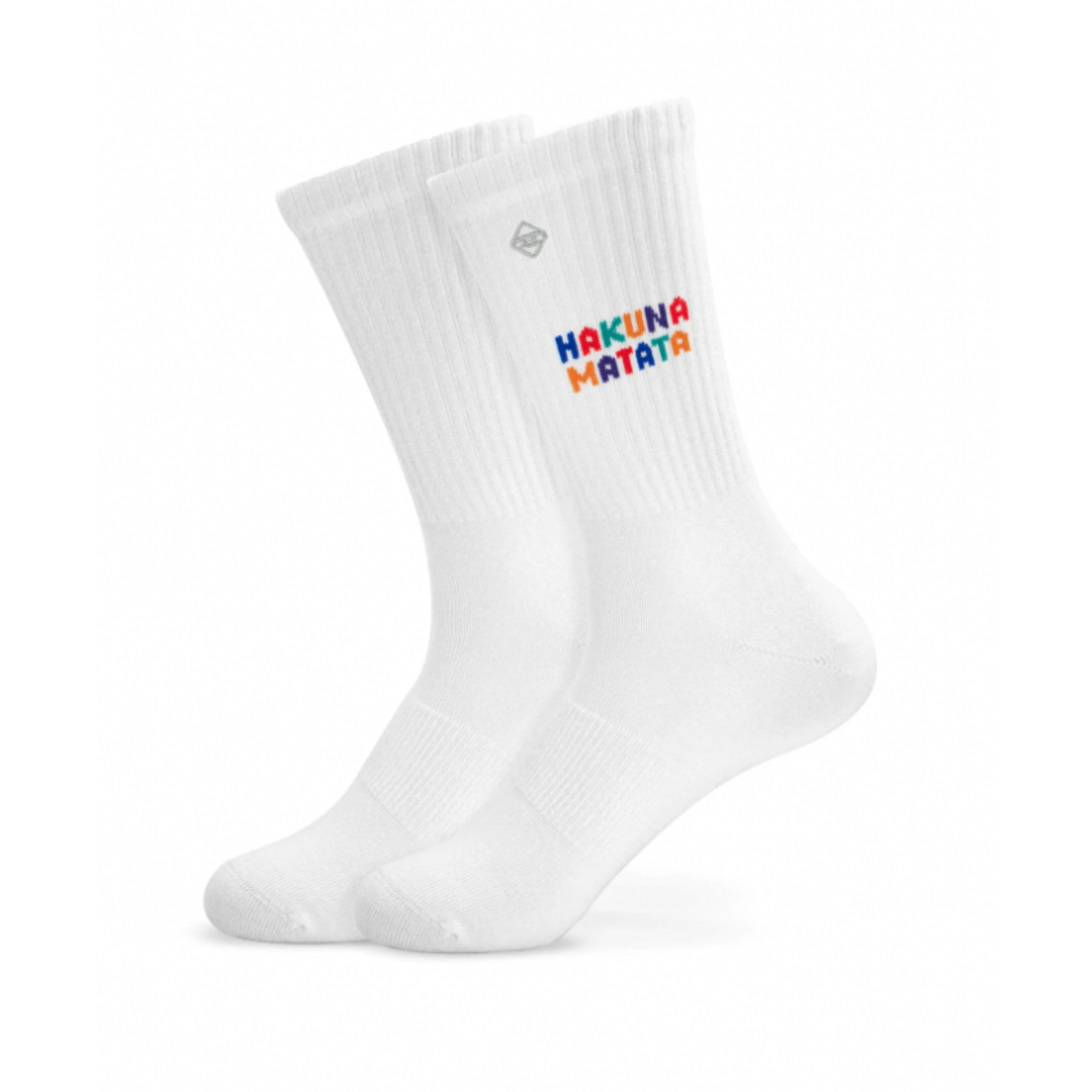 "Hakuna Matata" - weiße Tennissocken von J. Clay für Frauen und Männer