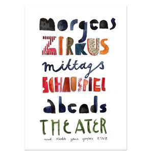 Print "Morgens Zirkus", DIN A3