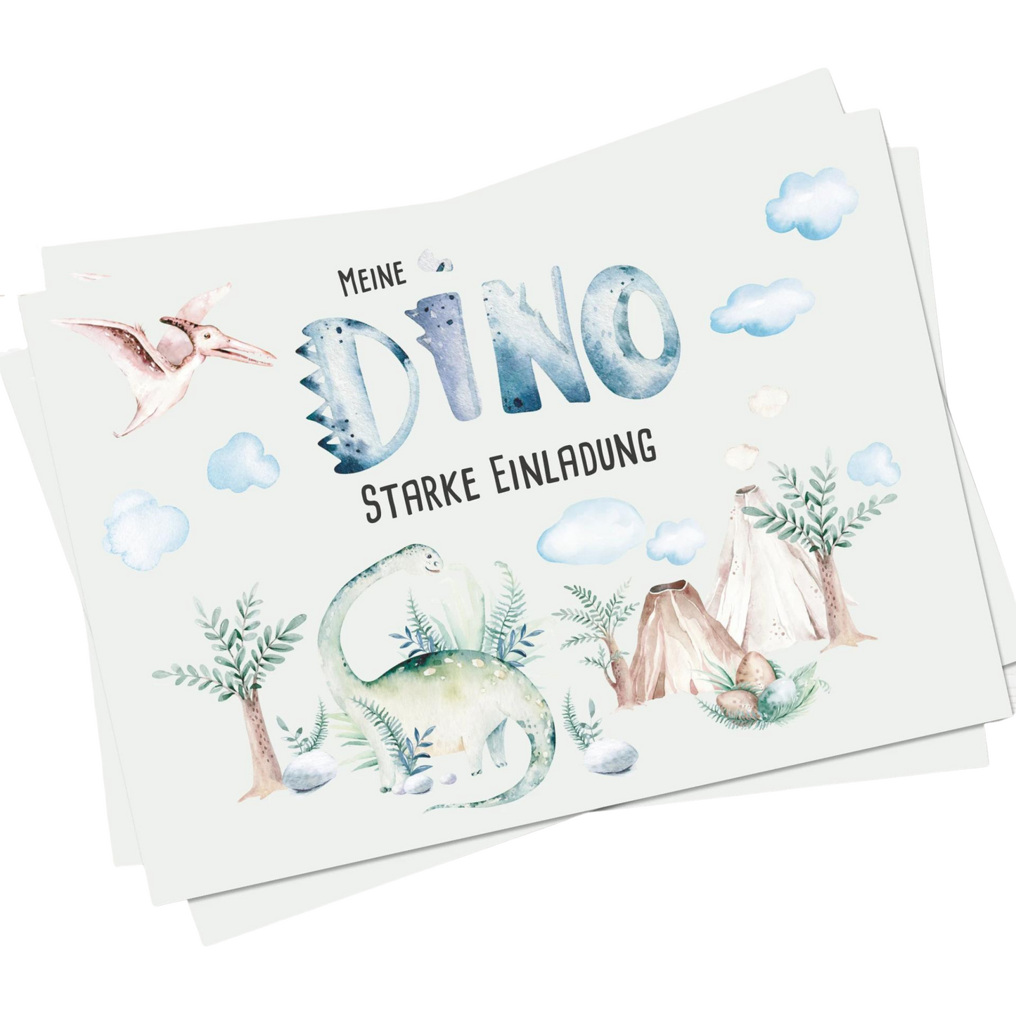 Einladung zum Thema "Dinosaurier" für den Kindergeburtstag