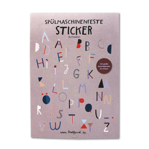 Spülmaschinenfeste Sticker "ABC"