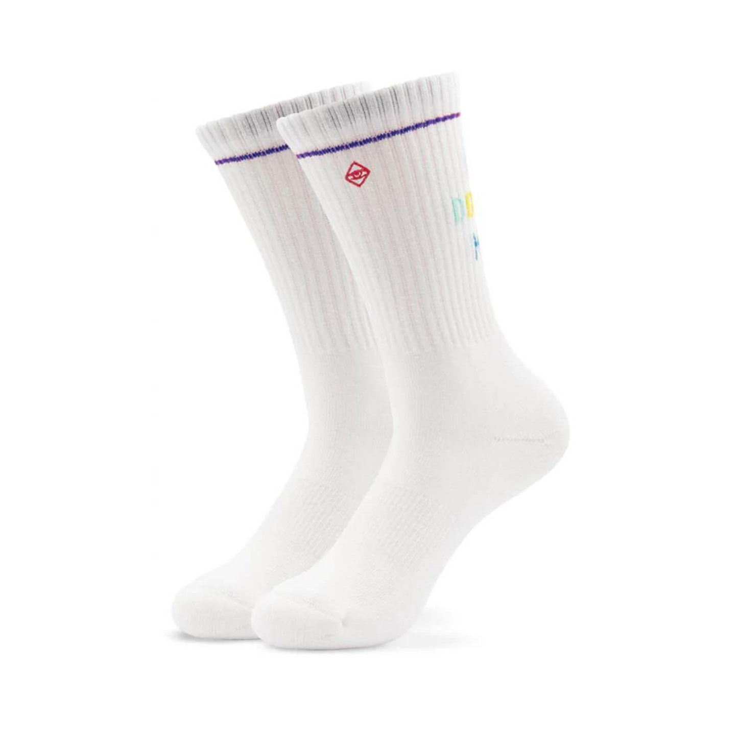 "Bitch, don´t kill my vibe" - weiße Tennissocken von J. Clay für Frauen und Männer