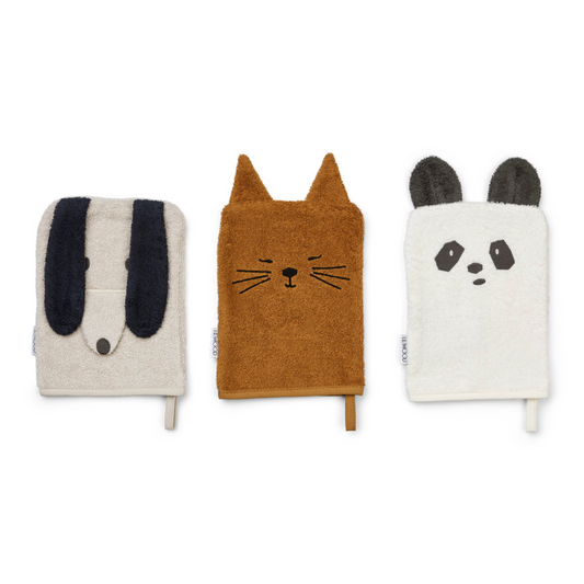 Tierische Waschlappen, einzeln oder 3er Set von Liewood