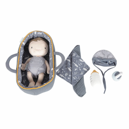 Blaues Puppenset "Jim" mit Zubehör von Little Dutch