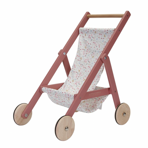 Rosa Puppenbuggy für das gemeinsame Rollenspiel für Kinder