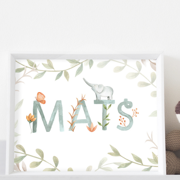 Individuelles Namensposter für das Kinderzimmer