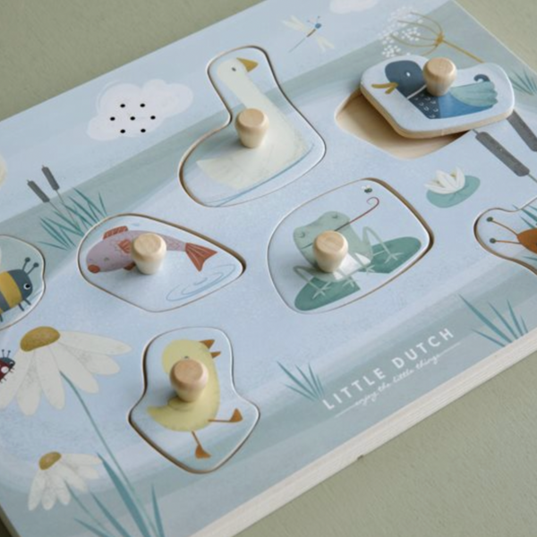 Steckpuzzle mit Tiergeräuschen von Little Dutch