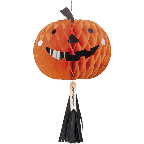 Dekoration für Halloween: Großer Kürbis zum Aufhängen