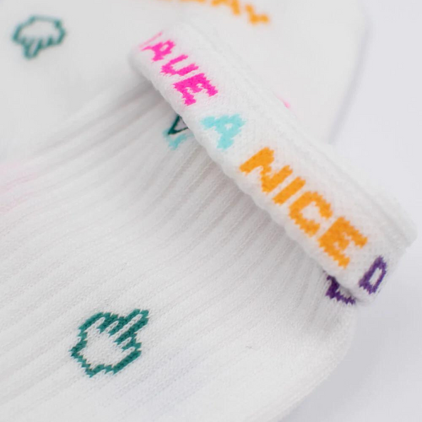 Have a nice day - Tennissocken mit Mittelfingern für Frauen und Männer