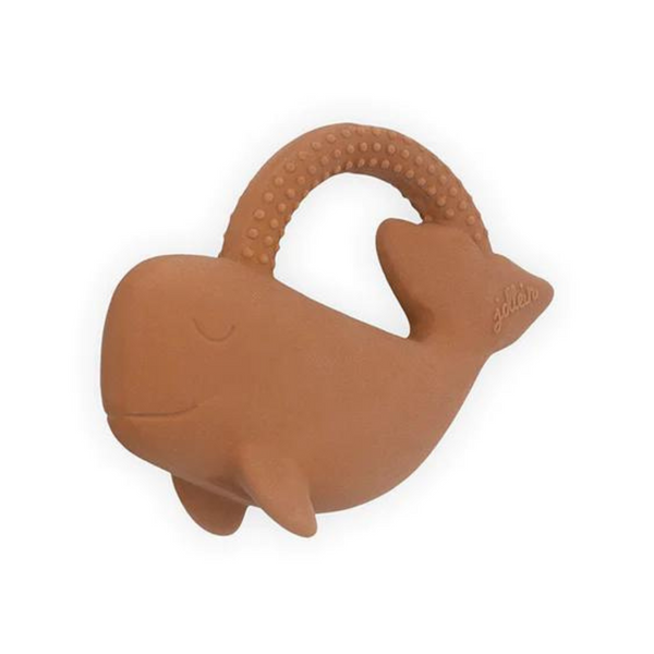 Wal-Beißring "Whale" von Jollein, caramel