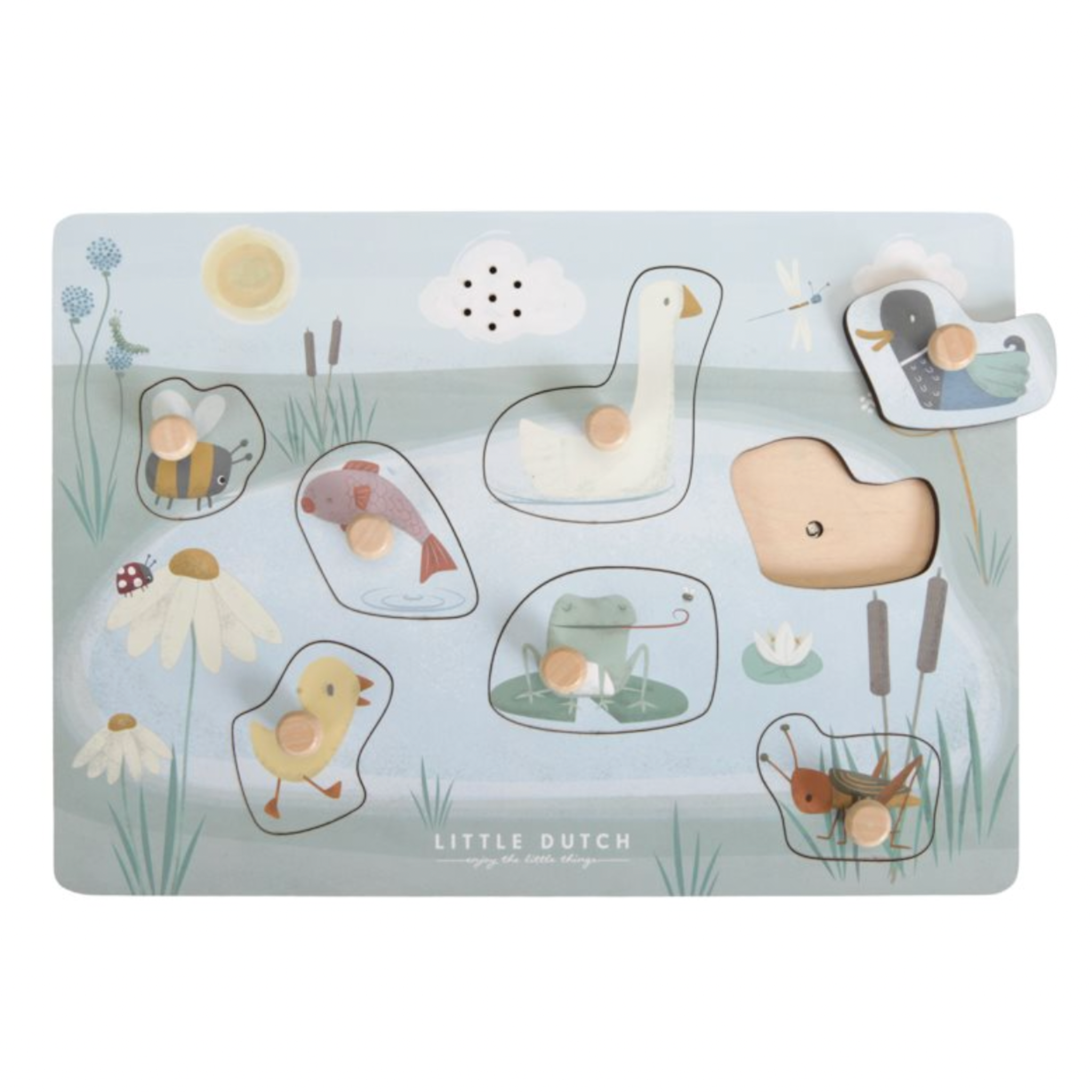 Steckpuzzle mit Tiergeräuschen von Little Dutch
