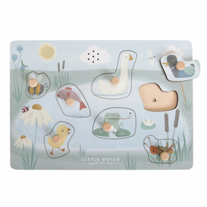 Steckpuzzle mit Tiergeräuschen von Little Dutch