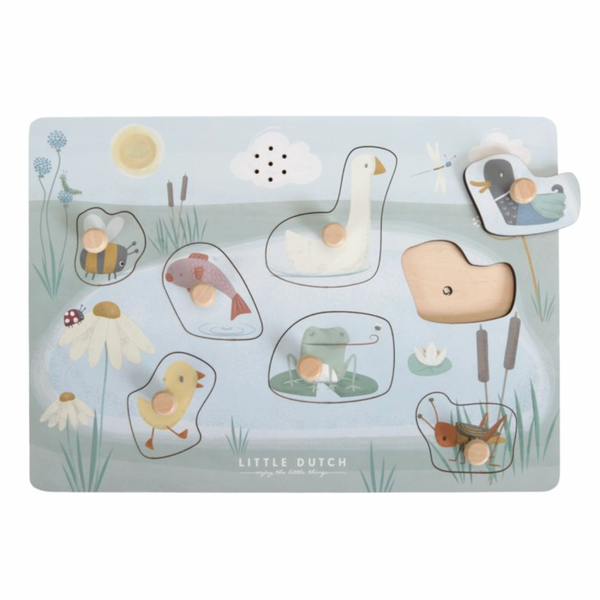 Steckpuzzle mit Tiergeräuschen von Little Dutch