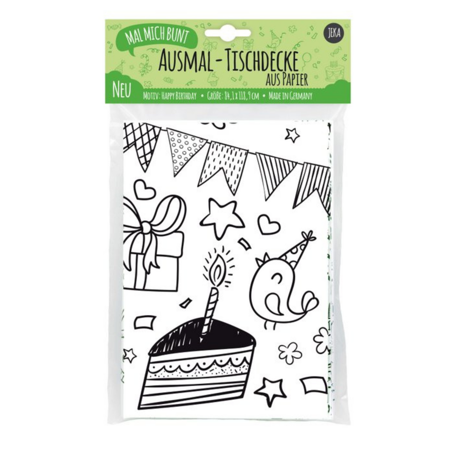 Ausmaltischdecke mit verschiedenen Motiven, perfekt für den Kindergeburtstag