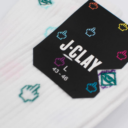 Have a nice day - Tennissocken mit Mittelfingern von J. Clay für Frauen und Männer