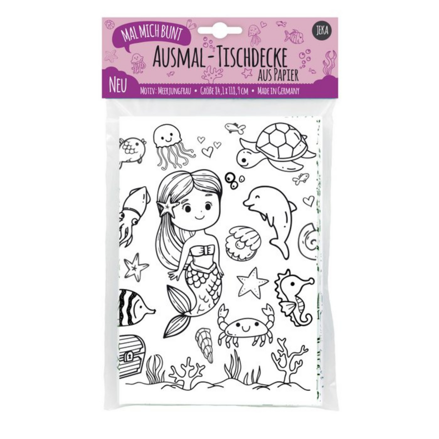 Ausmaltischdecke mit verschiedenen Motiven, perfekt für den Kindergeburtstag