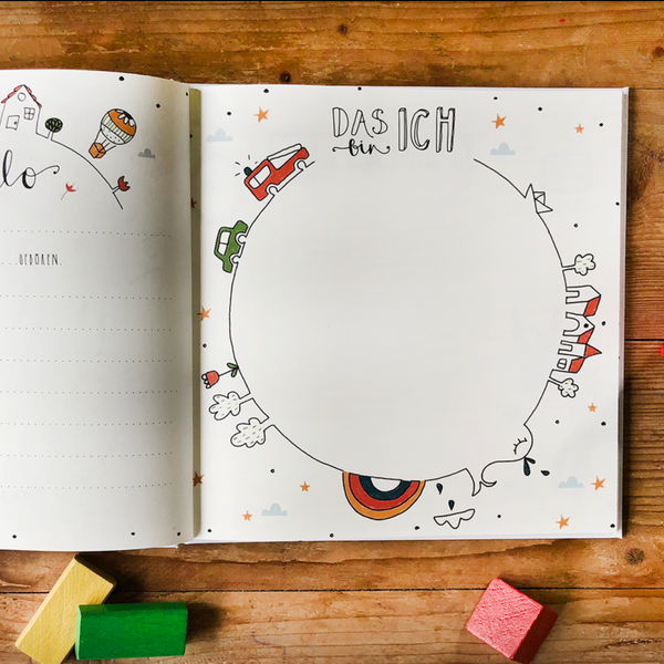 "Hallo Welt" - Tagebuch für Kleinkinder zum Ausfüllen