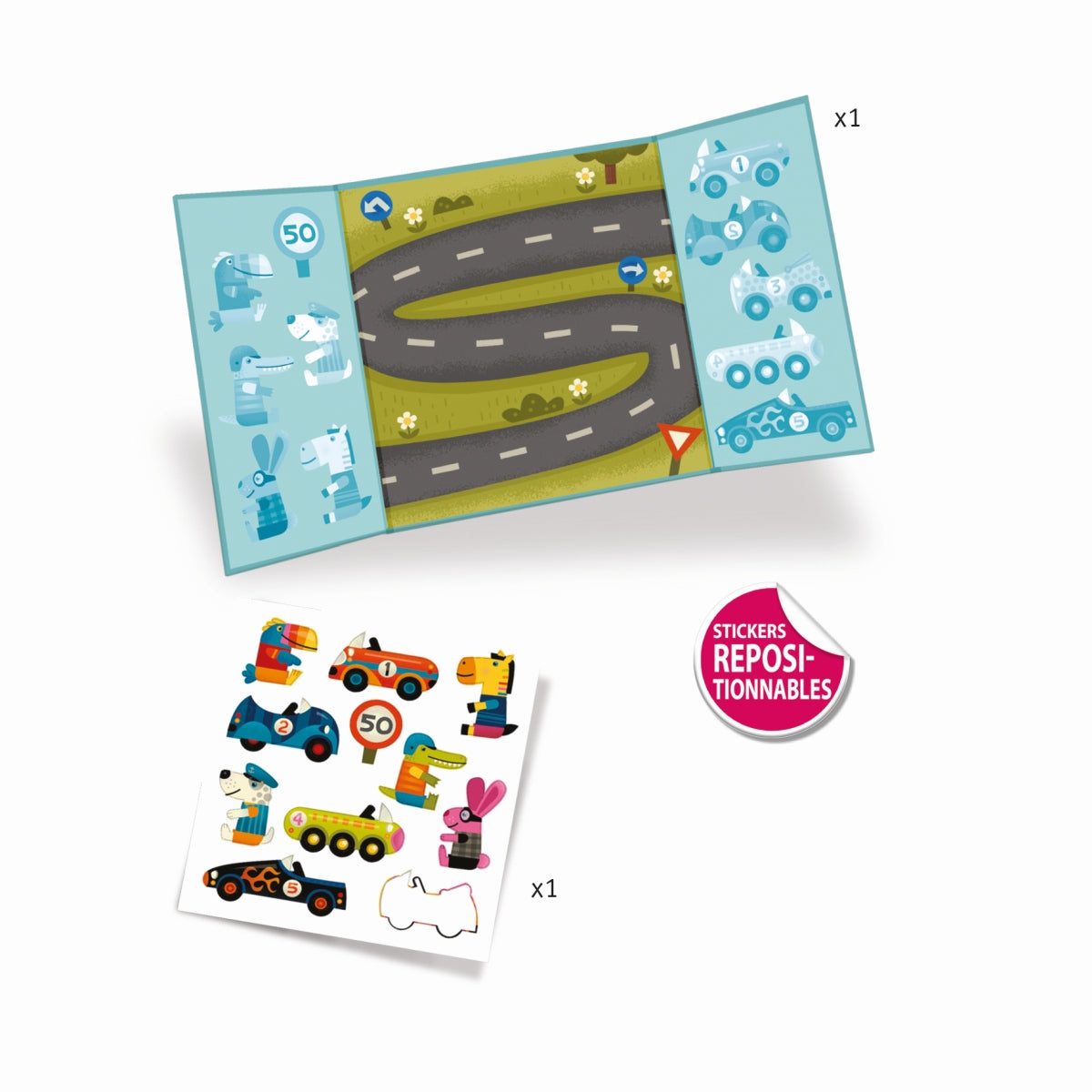 Stickerbuch "Autos" von Djeco, für Kinder ab 18 Monaten