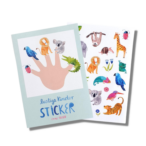 Sticker "Wilde Tiere" für Kinder von Frau Ottilie
