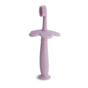 Silikonzahnbürste für Babys und Kleinkinder von Mushie, Soft Lilac