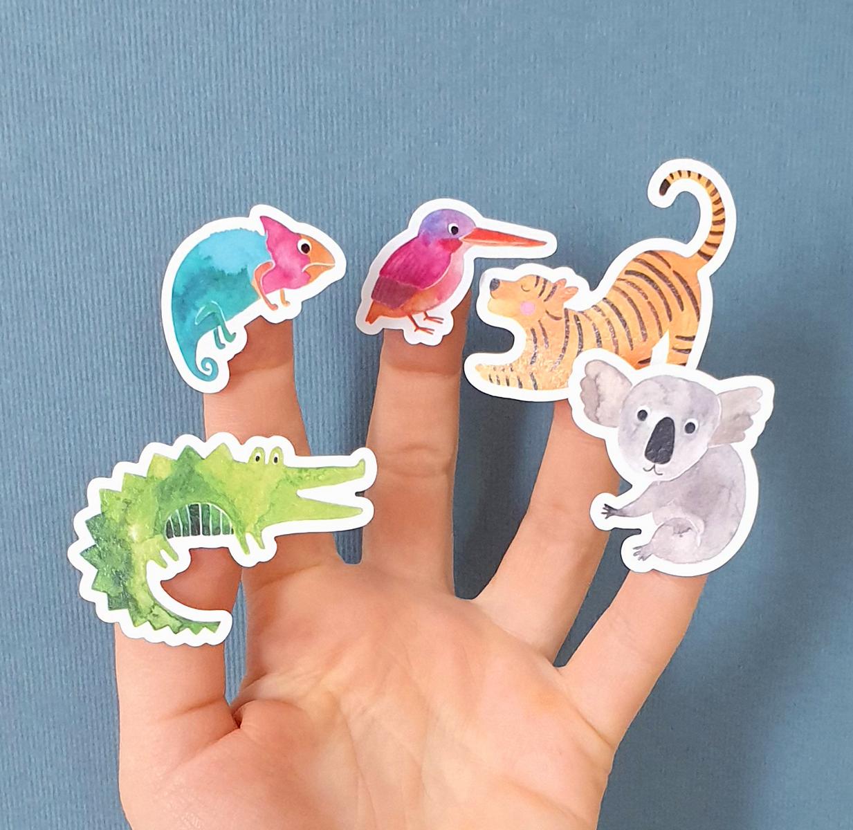Sticker "Wilde Tiere" für Kinder von Frau Ottilie