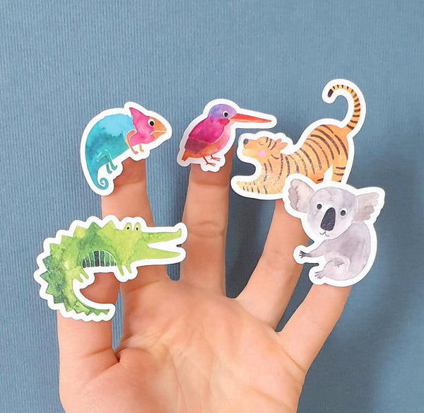 Sticker "Wilde Tiere" für Kinder von Frau Ottilie