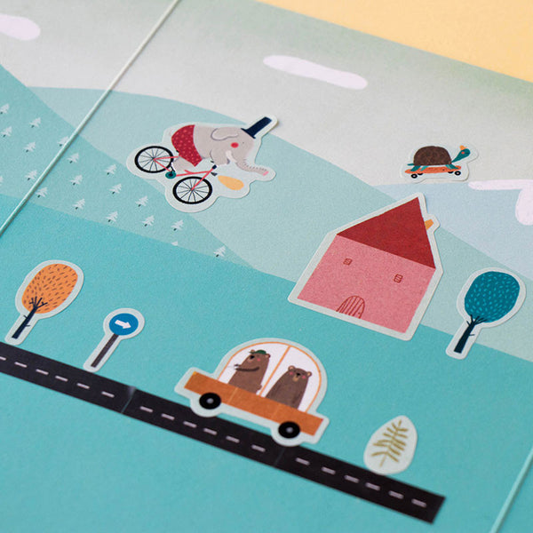 Stickerset "My City" mit 150 wiederverwendbaren Stickern