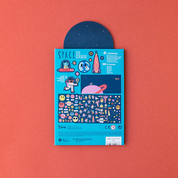 Stickerset "Space" mit 150 wiederverwendbaren Stickern