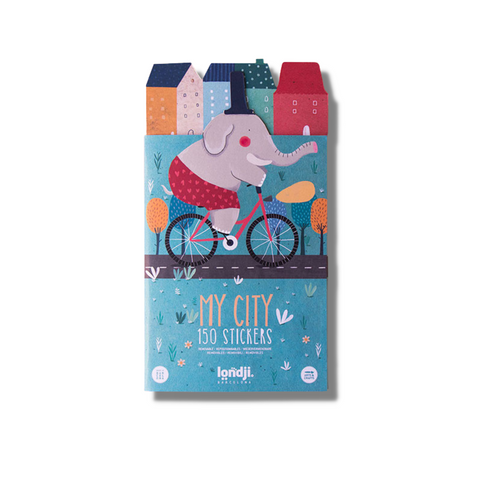 Stickerset "My City" mit 150 wiederverwendbaren Stickern