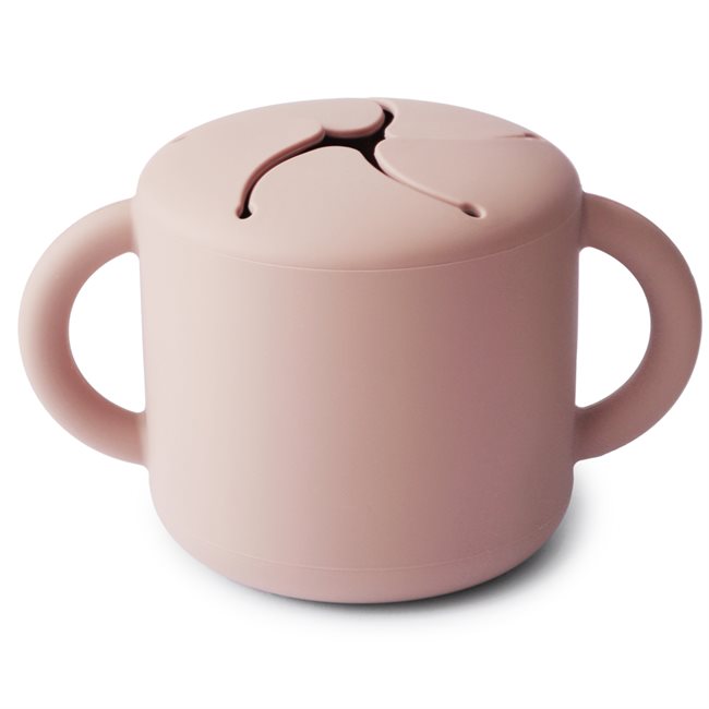 Snackbecher aus Silikon von Mushie,  "Blush"