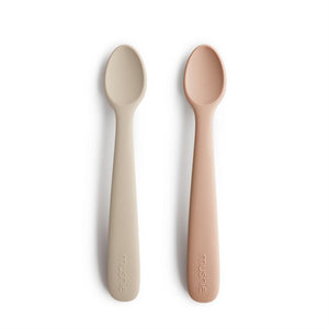 2er Set Silikonlöffel für Babys und Kleinkinder, Blush/Shifting Sand