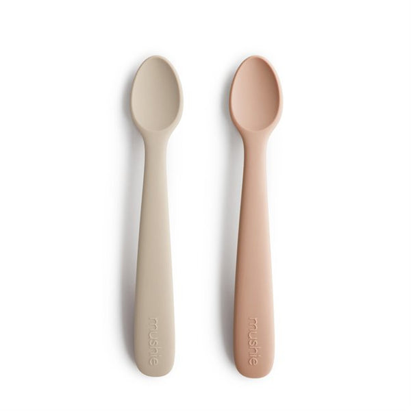 2er Set Silikonlöffel für Babys und Kleinkinder, Blush/Shifting Sand