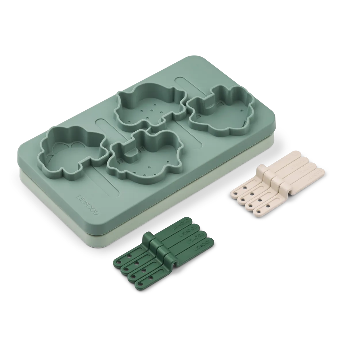 Eis selber machen mit den Dinosaurier-Silikonformen von Liewood, 2er Set