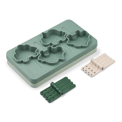 Eis selber machen mit den Dinosaurier-Silikonformen von Liewood, 2er Set