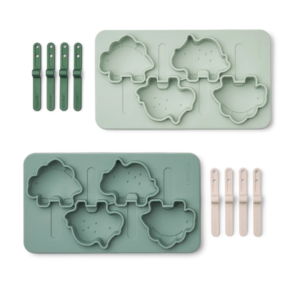 Eis selber machen mit den Dinosaurier-Silikonformen von Liewood, 2er Set