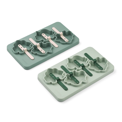 Eis selber machen mit den Dinosaurier-Silikonformen von Liewood, 2er Set