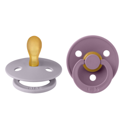 BIBS Schnuller Colour Symmetrischer Sauger in "Fossil Grey & Mauve", zwei verschiedenen Größen