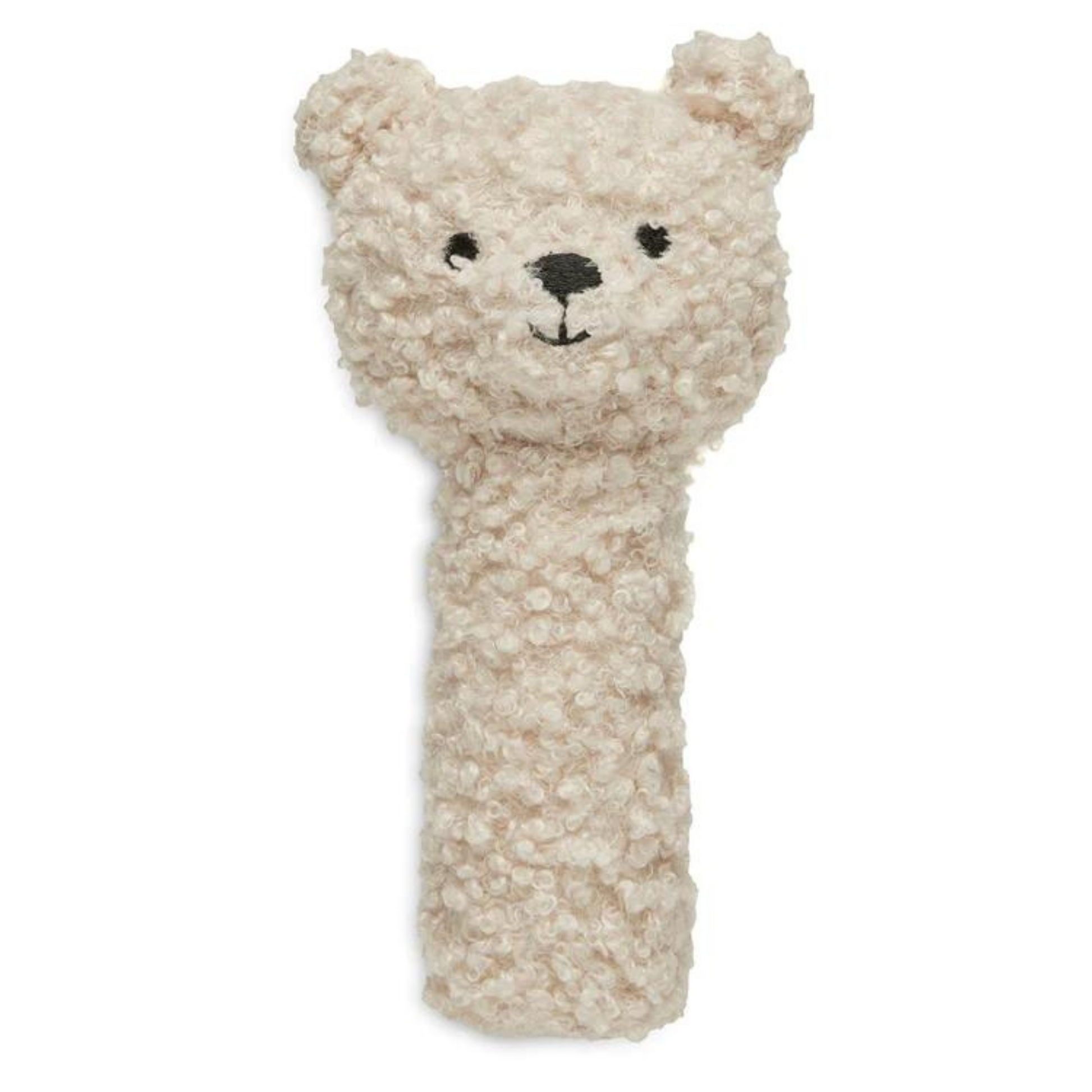 Kuschelige Bärenrassel von Jollein in Beige aus weichem Bouclé-Stoff – schöne Geschenkidee zur Geburt