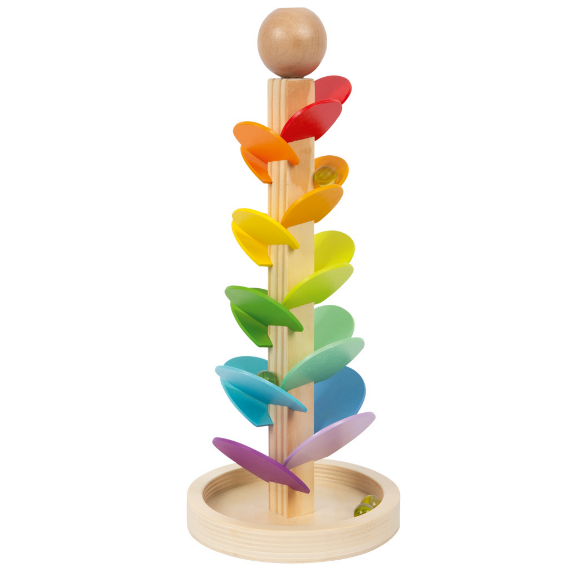 Klang-Murmelbahn Regenbogen aus Holz von Small Foot – Montessori Musikspiel und Geschenkidee für Kinder ab 3 Jahren