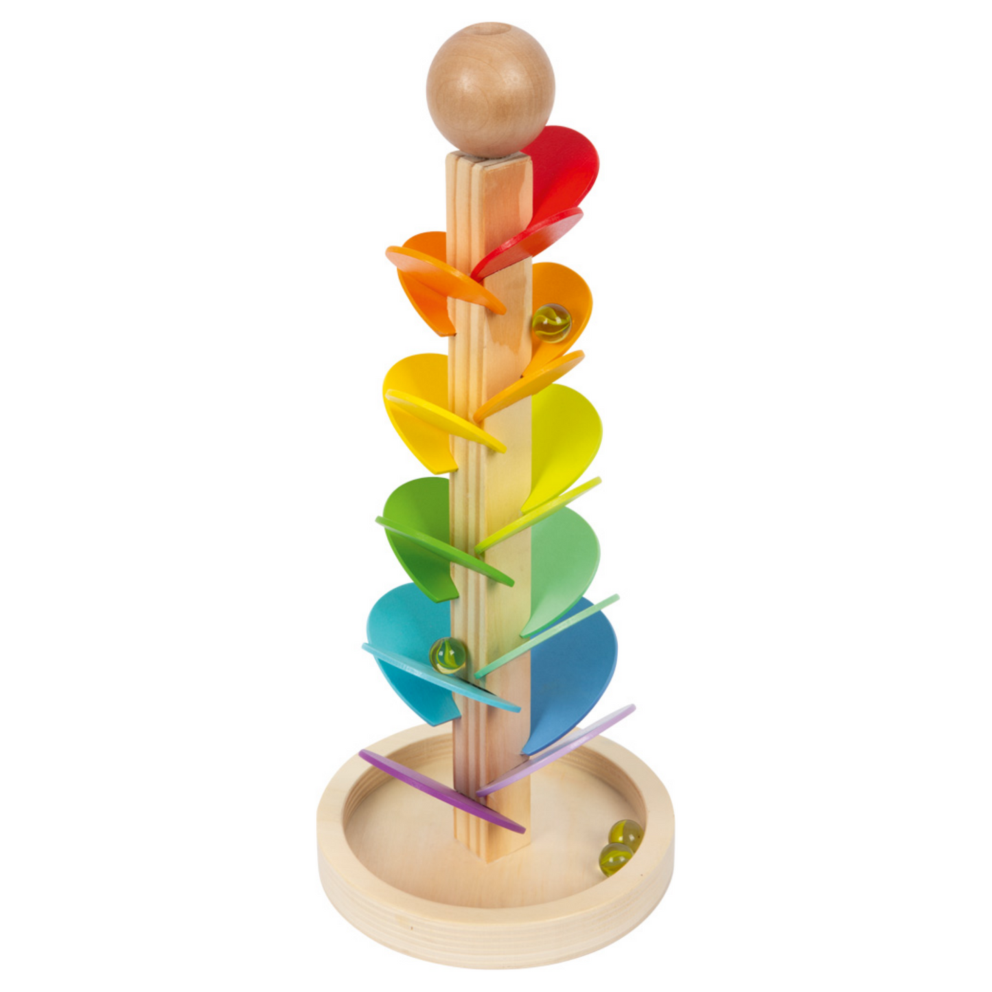 Klang-Murmelbahn Regenbogen aus Holz von Small Foot – Montessori Musik- und Motorikspielzeug für Kinder