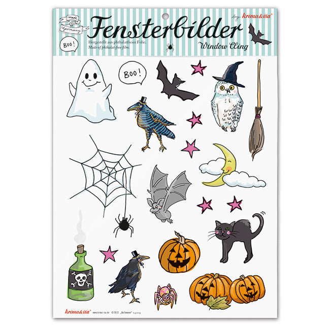 Wiederverwendbare Fensterbilder "Halloween" von Krim & Isa