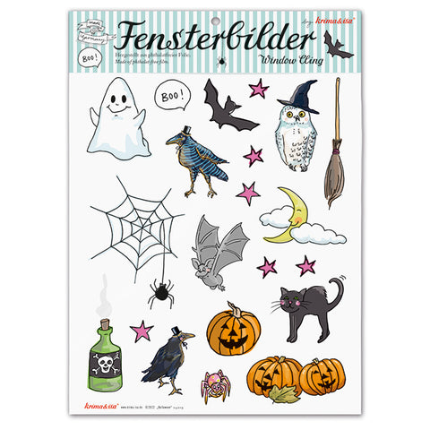 Wiederverwendbare Fensterbilder "Halloween" von Krim & Isa