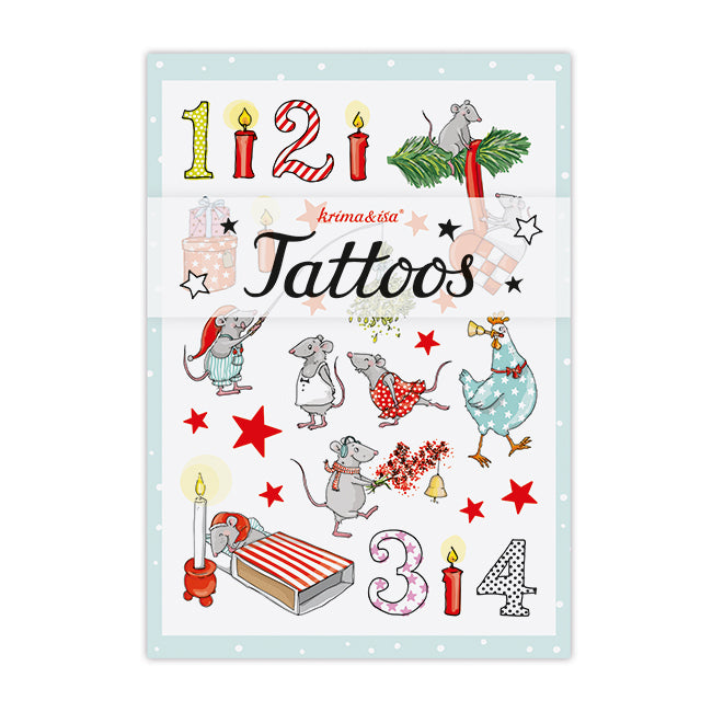Tattoos "Weihnachtsmäuse" von Krim & Isa